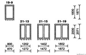 Размеры внутренних дверей типа Г