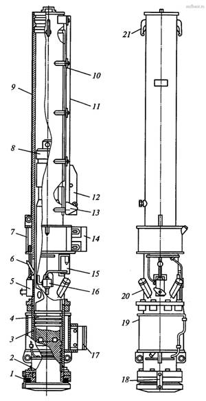 Конструктивная схема трубчатого дизель-молота СП