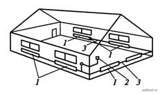 Эскиз размещения электроконвекторов в жилом помещении