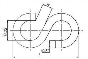 Крюк S образный