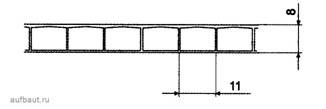 Профиль листа поликарбоната Standart толщиной 8 мм