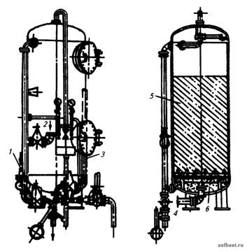 Вертикальный катионитовый фильтр первой ступени