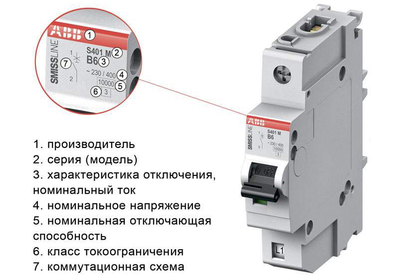 расшифровка маркировки автоматического выключателя