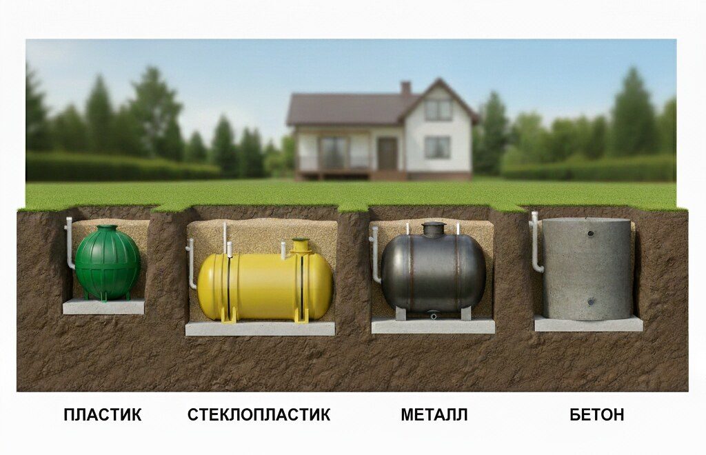 Материалы изготовления накопительных септиков